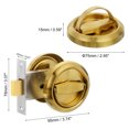 thumbnail image 2 of Unique Bargains Round Recessed Door Lock Stainless Steel 304 Hidden Recessed Invisible Handle, Brass, 2 of 9