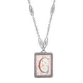 thumbnail image 3 of 1928 Jewelry Pink Floral Motif X Initial Pendant Necklace For Women 30", 3 of 4