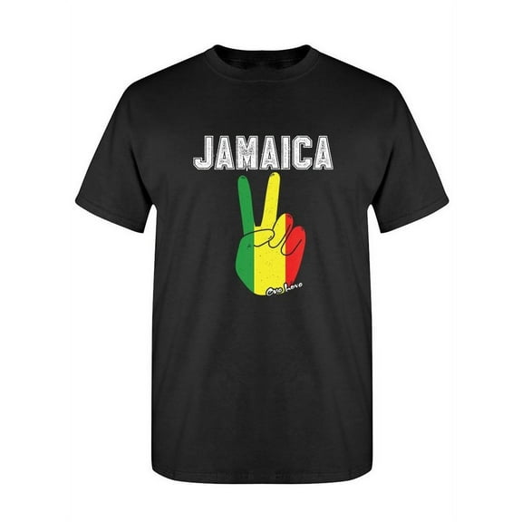 Jamaica Peace Sign T-Shirt Men -SPIdeals Designs, Male Large