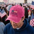 thumbnail image 2 of 250 Anniversary USA Hat America 250 Merchandise 250 Year American Anniversary Hat Patriotic Baseball Cap,Hot Pink, 2 of 5