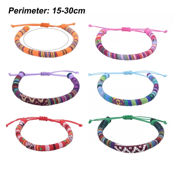 DESIGNICE 6pcs Friendship Bracelets, Braided Bracelet Set, Easter Basket Fillers for Teens, Teenage Stocking Stuffers