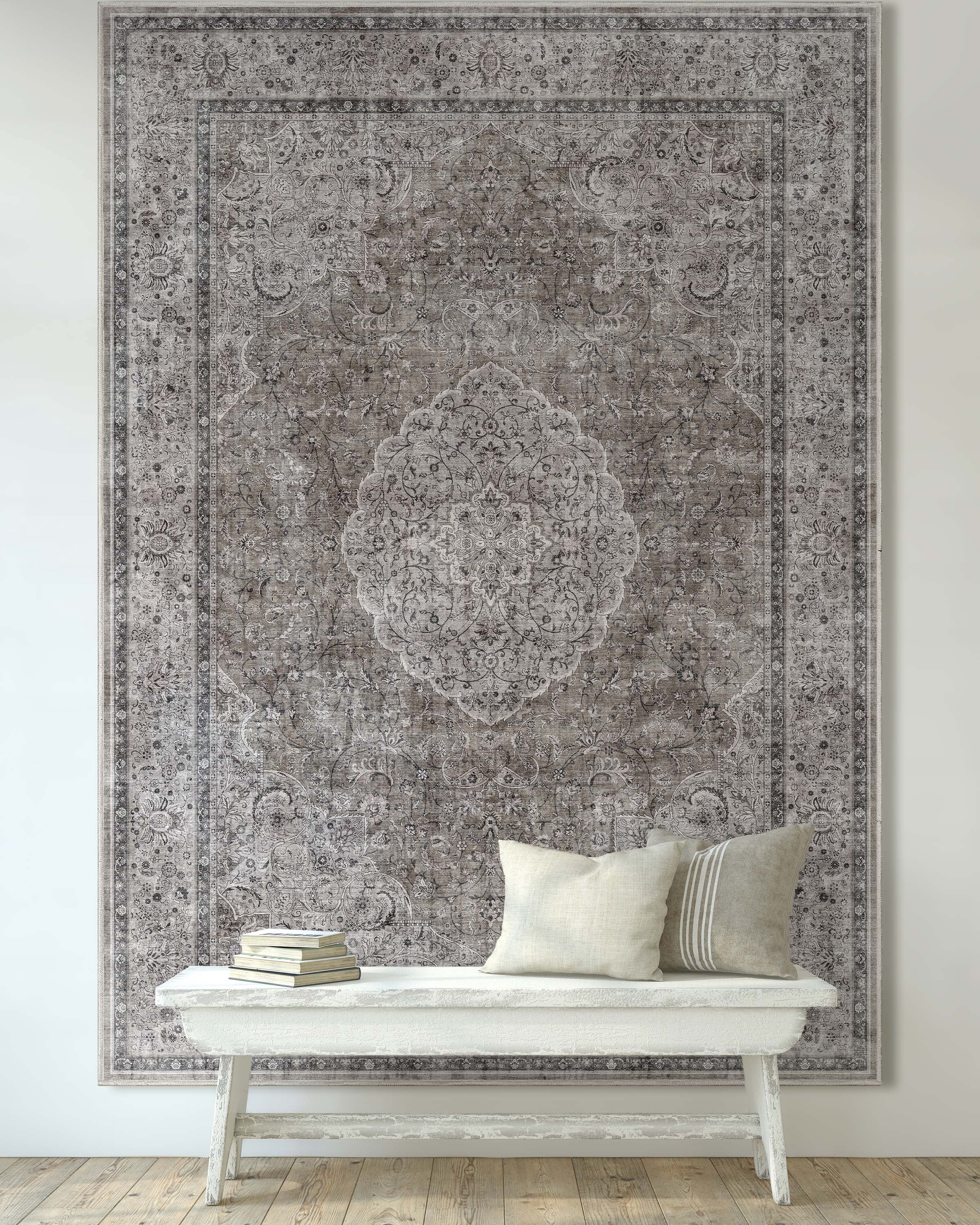 Well Woven Asha Odette Vintage Oriental Gray 7'7" x 9'10" Area Rug