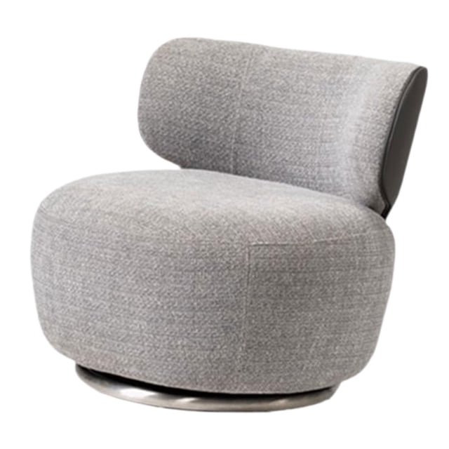 Silla giratoria tipo barril,Silla giratoria de barril sala de estar moderna de 360 grados,Silla de sofá individual Silla redonda de ocio de moda,Silla decorativa con respaldo pequeño para Gris