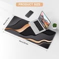 thumbnail image 3 of Topographic Mouse Pad, Gaming Mouse Pad, Extended Desk Pad 35.4x15.75in XXL Mouse Pad with Non-Slip Rubber Base, Abstract Mice Pad Desk Mat, Gray, 3 of 6