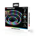 thumbnail image 3 of Monster 6.5 ft Neon Color Flow LED Multi-Color Light Strip, Indoor, USB Plug-in and Remote, 3 of 7
