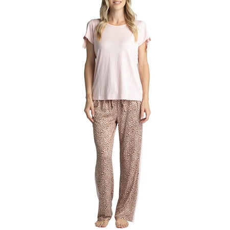 

Muk Luks Women s and Women s Plus Short Sleeve Top and Pajama Pant Set 2pc