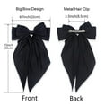 thumbnail image 2 of 3 lazos grandes de satén de seda para el pelo para mujeres, diadema grande para niñas de pelo largo, banda francesa para el pelo, encantador lazo kawaii, clip para el pelo, adornos para el pelo Lolit, 2 of 5
