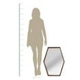 thumbnail image 3 of Stratton Home Decor 20.25" x 27.75" Modern Hexagon JoJo Wall Mirror, Brown, 3 of 15