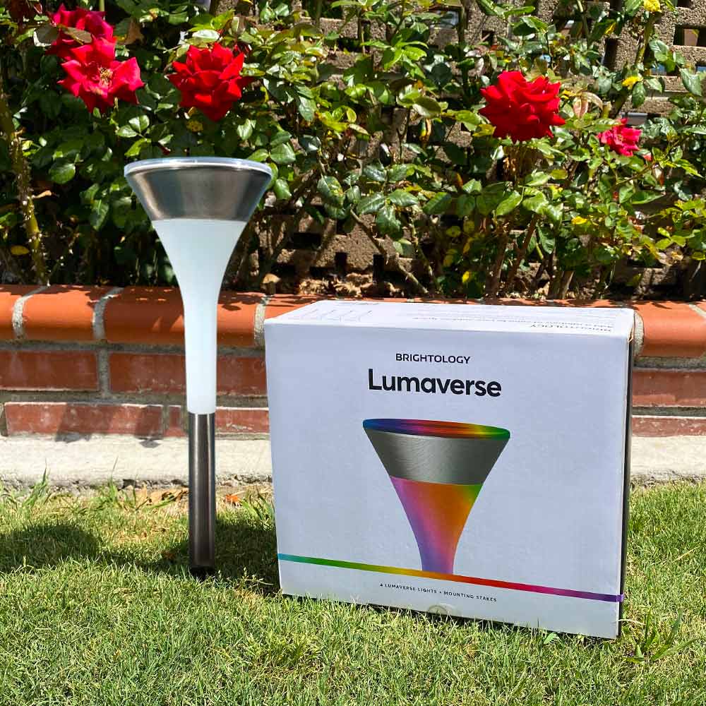 Brightology Lumaverse Solar Powered Multi Colored Flare Stake Lights Colorful Landscape Lighting For Patios Pathways And Lawns Weather Resistant Auto On And Off Pack Of 4 Walmart Com Walmart Com