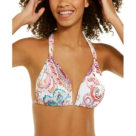LAUREN RALPH LAUREN Womens PAISLEY Captiva Triangle Halter Bikini Swim Top