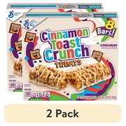 (2 pack) Cinnamon Toast Crunch Cereal Treat Bars, Snack Bars, 8 Count, 6.8 oz
