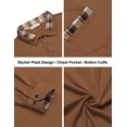 thumbnail image 5 of COOFANDY Men's Classic Fit Casual Long Sleeve Plaid Collar Polo Shirt, 5 of 5