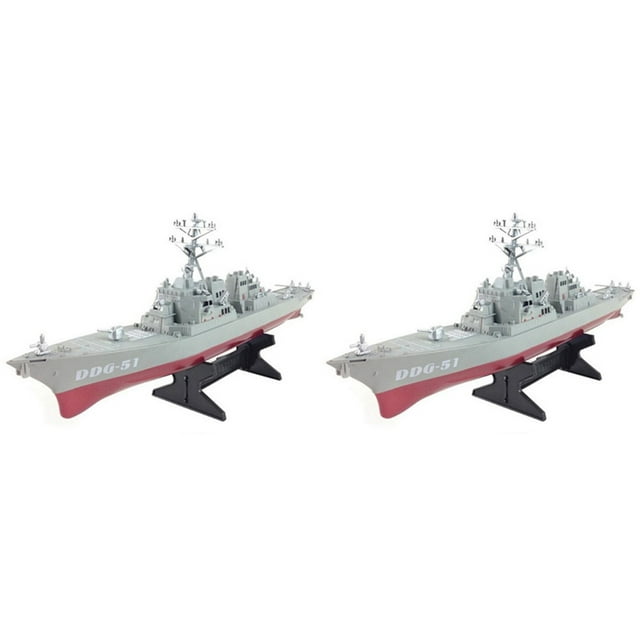2X Guided Missile Destroyer Ship Model Static Toys with Display Stand Warship Model DIY Educational Toys Children Gift