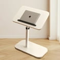 thumbnail image 2 of High - Quality Adjustable Side Table White : 17.52"-29.92"H, 15.75"x11.81" Thickened Top, 15KG, Great for Small Spaces & Reading/Work, 2 of 7