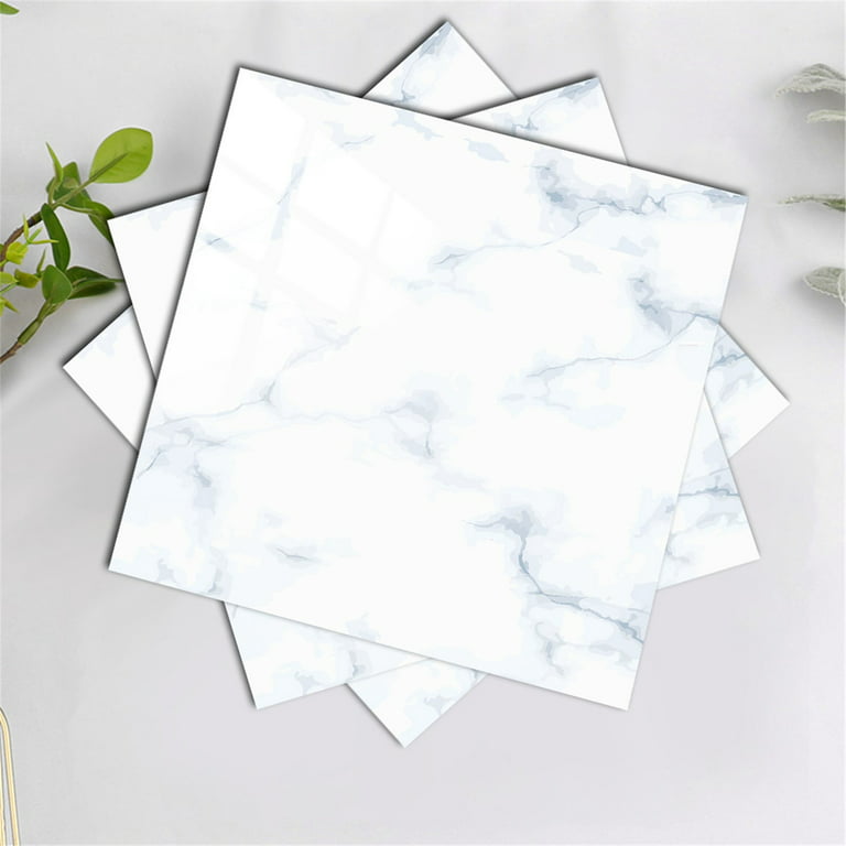 Veki 10 Pieces Marbless Tile Stickers Peel And Stick Waterproof Self  Adhesive Granites Flooring 3D Wall Tile Stickers For Kitchen Bathroom  Living Room Locker Mirror Adhesive 