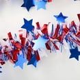 thumbnail image 4 of Red White and Blue Decorations Patriotic Glitter Garland Decoration Red White Metallic Garland 4Th of July Decor Cart Shiny for Car Independence Day Memorial Day Decor 1776 2026 250th anniversary, 4 of 9