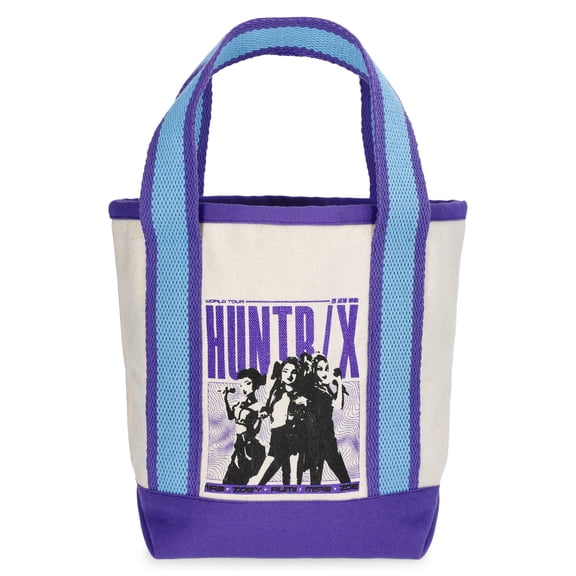 KPop Demon Hunters Girls' 8" Cotton Canvas Mini Tote Bag, Purple