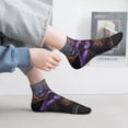 thumbnail image 2 of Naloa Ornate Purple Floral Vase Ankle Socks for Women Non Slip Socks No Show Socks Classic Low Cut Casual Socks Casual Socks, 2 of 7