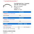thumbnail image 2 of Front Right Brake Hose - Compatible with 1998 - 2011 Ford Ranger 1999 2000 2001 2002 2003 2004 2005 2006 2007 2008 2009 2010, 2 of 2