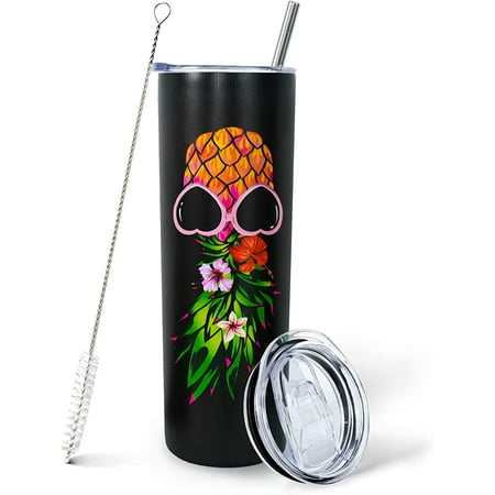 

Upside Down Pineapple Tumbler-Pineapple Gifts for Women Hawaiian Gifts for Women-Pineapple Decor Pineapple Stuff Pineapple Ornament-20 OZ Travel Tumbler Pineapple