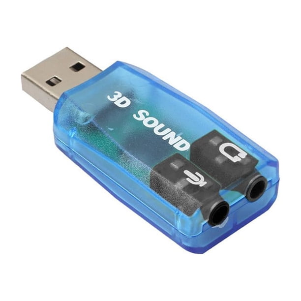 EGNMCR External USB Sound Card 5.1 Channel Stereo Audio Adapter