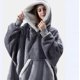 thumbnail image 3 of Pijama de vellón, manta de televisión cálida, camisón a prueba de frío para exteriores, ropa para parejas, ropa cálida de vellón, 3 of 5