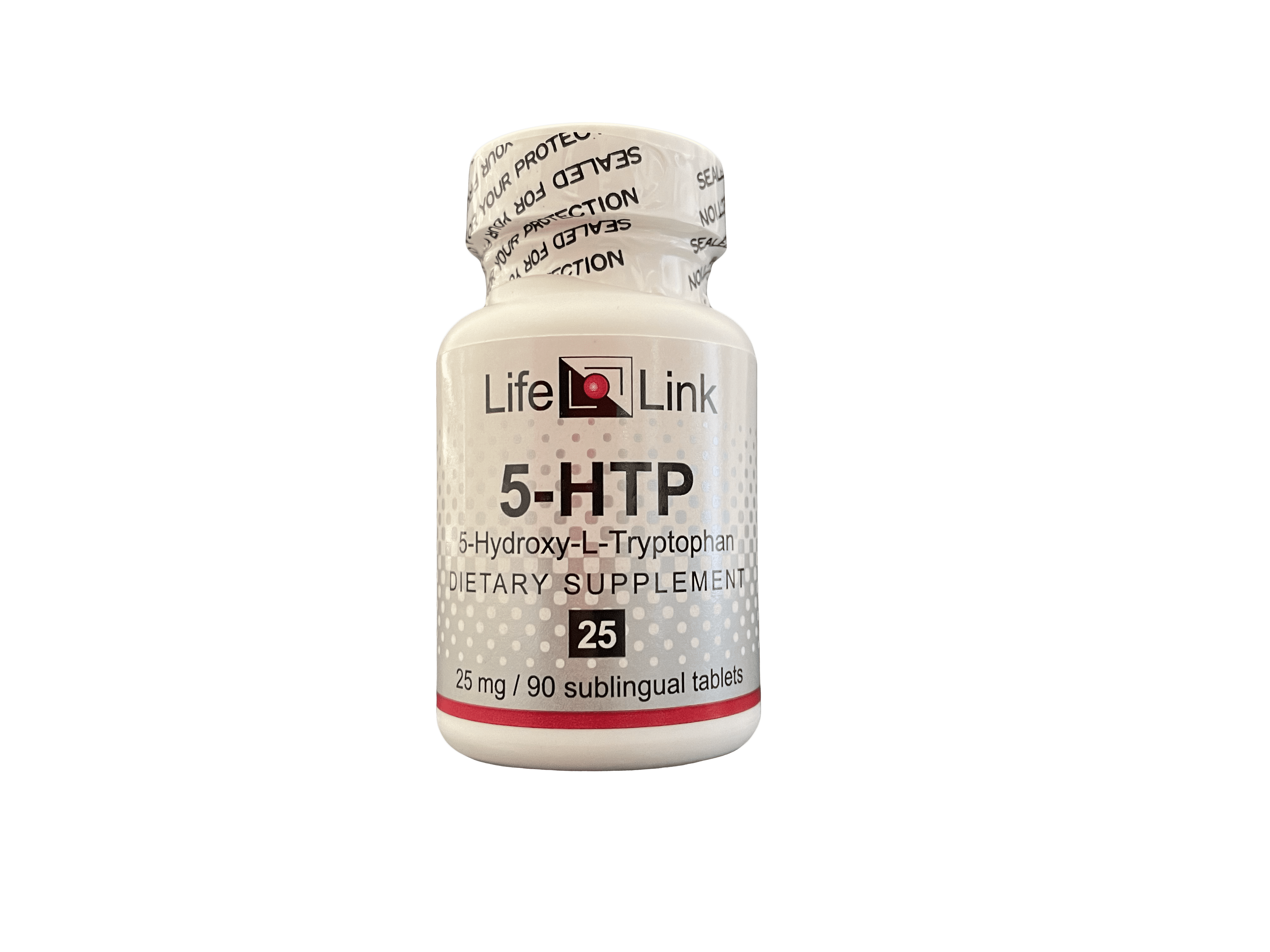 LifeLink's 5-HTP (5-Hydroxy-L-Tryptophan) | 25 mg x 90 Sublingual tablets | Precursor to Serotonin | Mood, Sleep, Libido, Appetite | Gluten Free & Non-GMO | Made in the USA