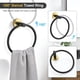 thumbnail image 3 of Juego de accesorios de baño TQKAG negro y dorado de 6 piezas de acero inoxidable, 3 of 8