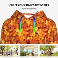 thumbnail image 4 of Wukai Autumn Maple Leaf Pile Print Womens Hoodies Fleece Sweatshirts Long Sleeve Sweaters Pullover Fall Outfits Winter Clothes-X-Large, 4 of 7