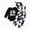 H145-Black, variant on TOWED22 My First Halloween Baby Boys Girls Outfit Long Sleeve Pumpkin Romper Suspender Pants Set with Hat Newborn Boys Girls Fall Clothes,0-3 M