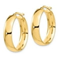 thumbnail image 2 of 14K Yellow Gold Earring Hoop Women'S 26 mm 24 6Mm High Polished Earrings, 2 of 3