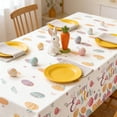 thumbnail image 6 of JeashCHAT Easter Bunny Egg Tablecloth, Easter Decorations Disposable Plastic Tablecloth, Rectangle Table Cover for Indoor Outdoor, Easter Party Supplies Dining Table Decor, 108" x 54", 6 of 6