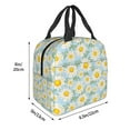 thumbnail image 3 of Honeii Daisies Flowers Print Lunch Bag Women, Lunch Box Lunch Bag for Women Adult Men, Small Leakproof Cute Lunch Tote Large Capacity Reusable, 3 of 8