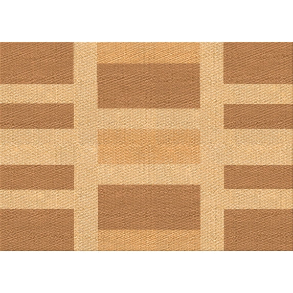 Ahgly Company Indoor Rectangle Patterned Yellow Orange Area Rugs, 8' x 12'