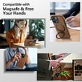 thumbnail image 3 of Designed for  14 Pro Max Leather Case [Compatible with Mag-Safe] with Stand  Shockproof Back Slim Protective Phone Case for Men Women  6.7”, 3 of 6