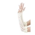 thumbnail image 5 of INSPIRE CHIC Women's Long Stretchy Bowknot Fingerless Arm Gloves Satin Y2K Lolita Sleeves for Female  Bride Princess Costume Opera Dance Party White, 5 of 7