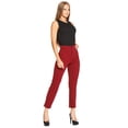 thumbnail image 2 of Pantalón Mujer Moda Casual Formal Cintura Alta Cómodo Vino vino CH Incógnita 550379, 2 of 5