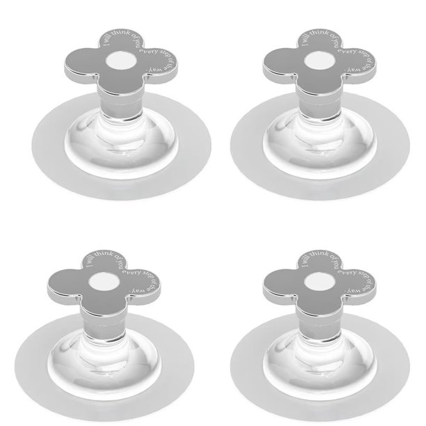 4 piezas (astilla) manija elevadora de asiento de inodoro, manija elevadora de asiento de inodoro, evitando tocar el elevador de asiento de inodoro autoadhesivo con forma de bola de flor linda para viajes, hogar y baño Sailing Electrónica