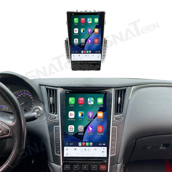 SNATEEN 12.1 inch Carplay Screen/Radio/Multimedia Player for Infiniti Q50L 2013-2019 Models Universal Car Navigation/GPS Upgrade Headunit Android Display 1080P Touch Screen Replace System