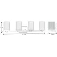 thumbnail image 2 of Fawcett Collection Four-Light Matte Black Clear Patterned Glass Transitional Bath Vanity Light, 2 of 5