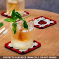 thumbnail image 3 of 3drose, Love Bugs Red Ladybug with Hearts, Set of 4 Coasters - Soft, 3 of 7