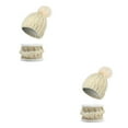 thumbnail image 3 of QualitChoice Winter Caps Decorative Hat Scarf Set Adorable Autumn Crochet Neckerchief Sports Two-piece Stylish Collar Beige 2Set, 3 of 6