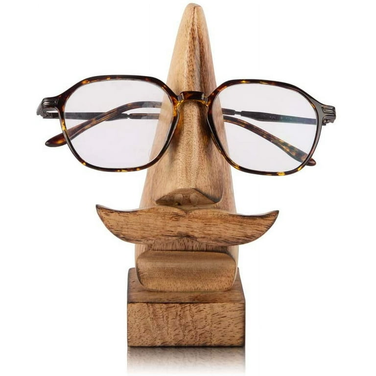 The Great Indian Bazaar Handmade Wooden Reading Glasses Stand Spectacle  Stand or Eye Glass Holder Wooden Display Stand Desk Accessories Organizer  for Home Office Unique Birthday Housewarming Gifts 