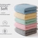 thumbnail image 3 of Toalla cuadrada de color macarrón fresco, suave toalla de vellón coral para el hogar, toalla absorbente para el baño y el rostro para parejas, 3 of 5