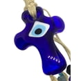 thumbnail image 1 of Wall Hanging Evil Eye , blue evil eye wall hanging, wall art , Cross, lucky charm, great home gift, 1 of 2