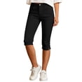 thumbnail image 5 of BUIGTTKLOP Capri Pants for Women High Waisted Dress Capris Side Split Straight Leg Stretchy Cropped Work Pants with Pockets, 5 of 6