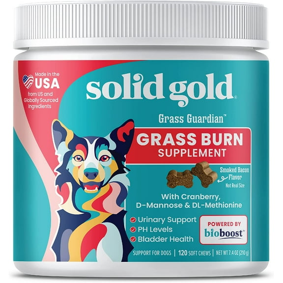 Solid Gold Grass Guardian, Grass Burn Supplement for Dogs, Bacon 120ct