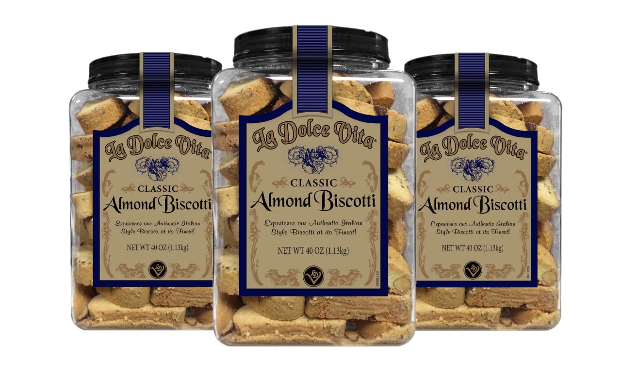 3 Pack La Dolce Vita Classic Italian Biscotti, 40 oz