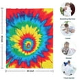 thumbnail image 4 of Colorful Rainbow Tie Dye Spiral Pattern Blanket,Comfortable Soft Flannel Throw Blanket,All Season,Warm Lightweight Blankets for Sofa Bed Couch Living Room Chair,30"x40", 4 of 4