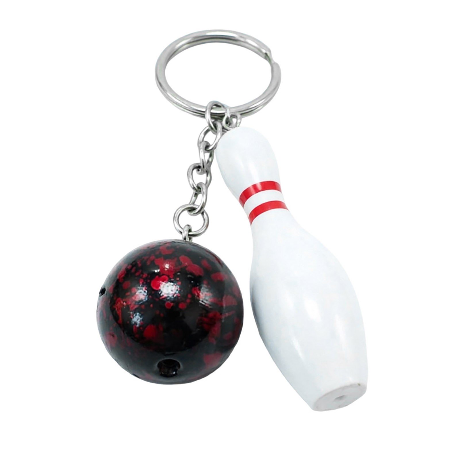 Keychain Bowling Sports Pendant Key Ring Ornament Charm Event Party Lovers Accessory Bag Daily Use Car Holder Unisex Accessory for Men Women Kids